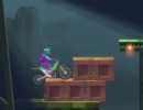 障害物を乗り越えていくバイクゲーム モトマニアック 2